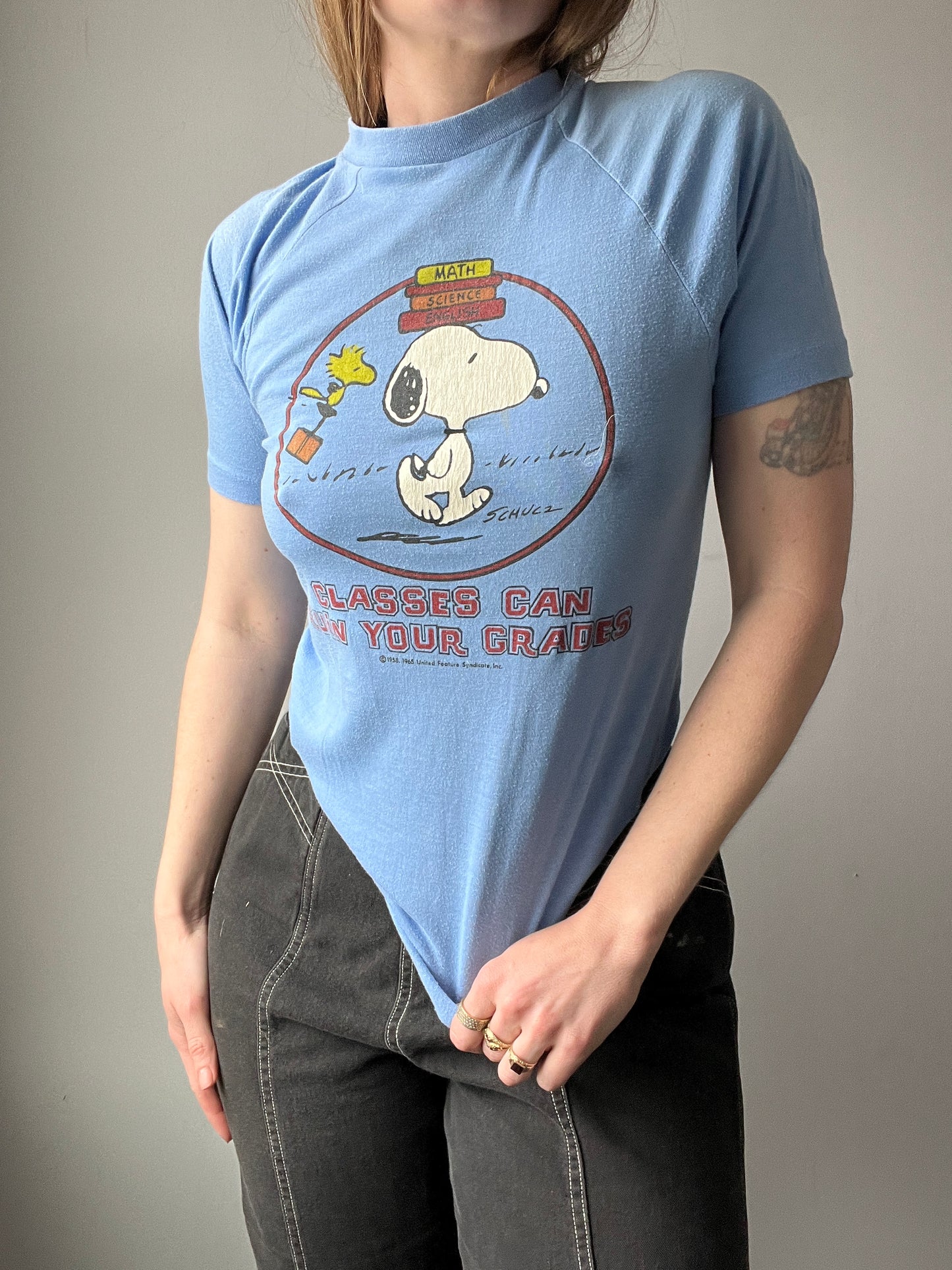 1970s Snoopy School T Shirt S