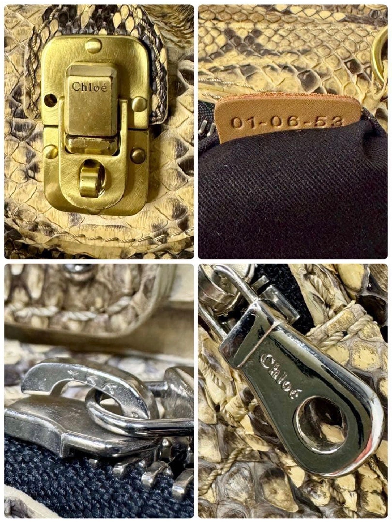 Vintage Y2K Chloe Python Betty Bag