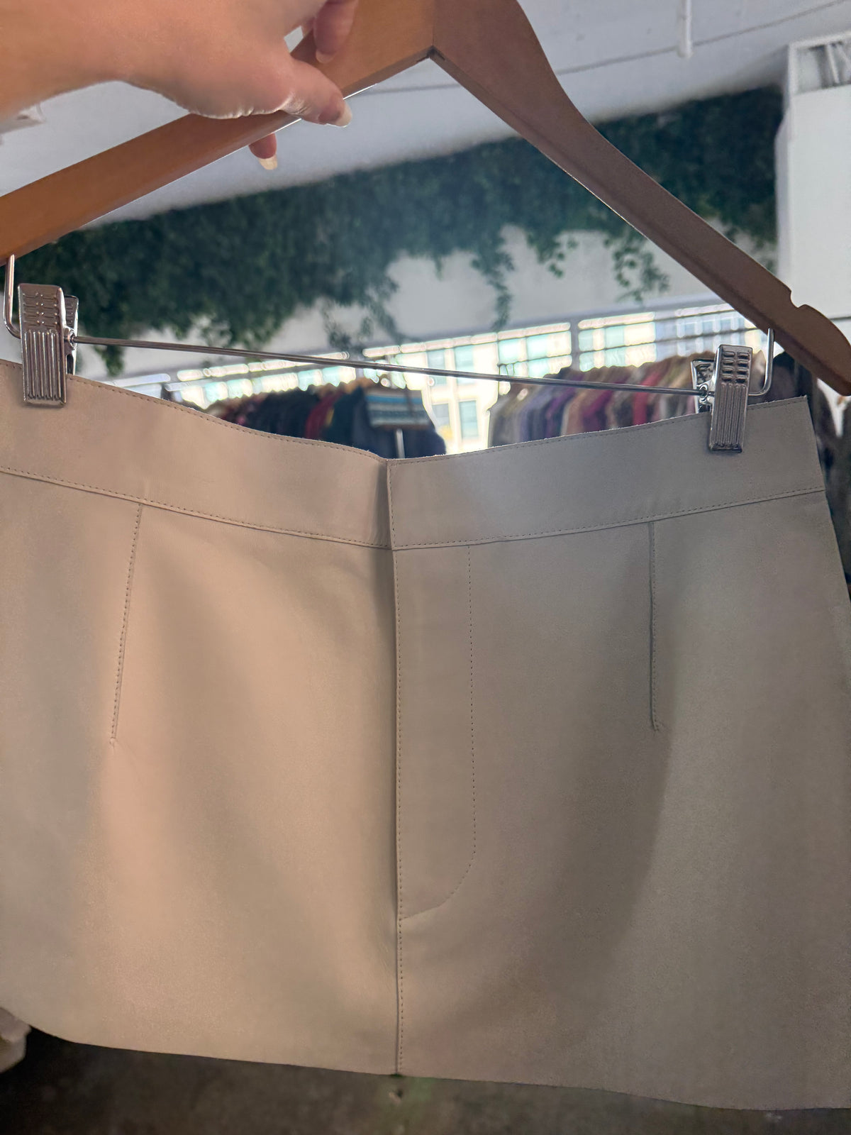 Celine Leather Mini Skirt