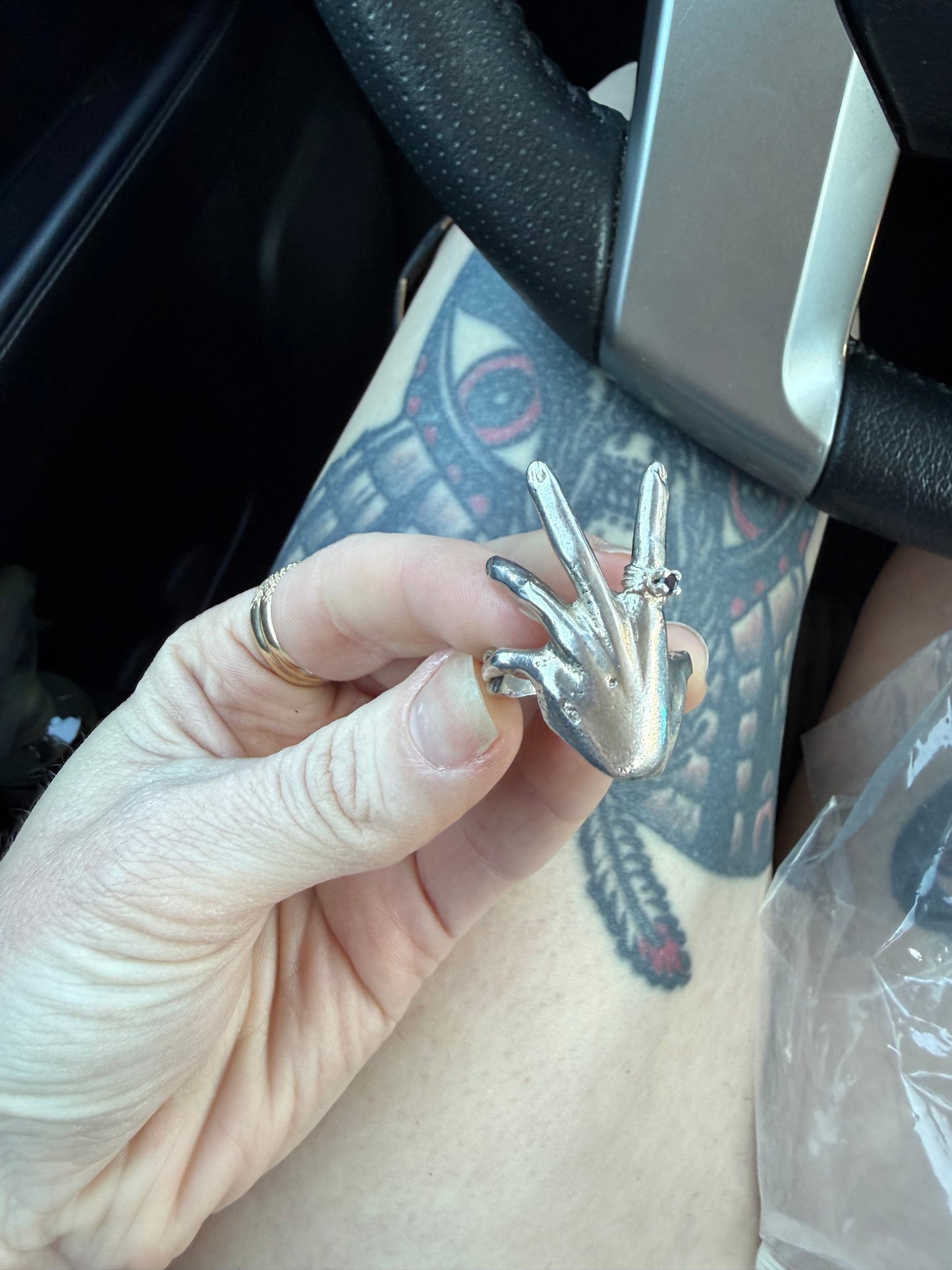 Sterling Silver Hand Ring