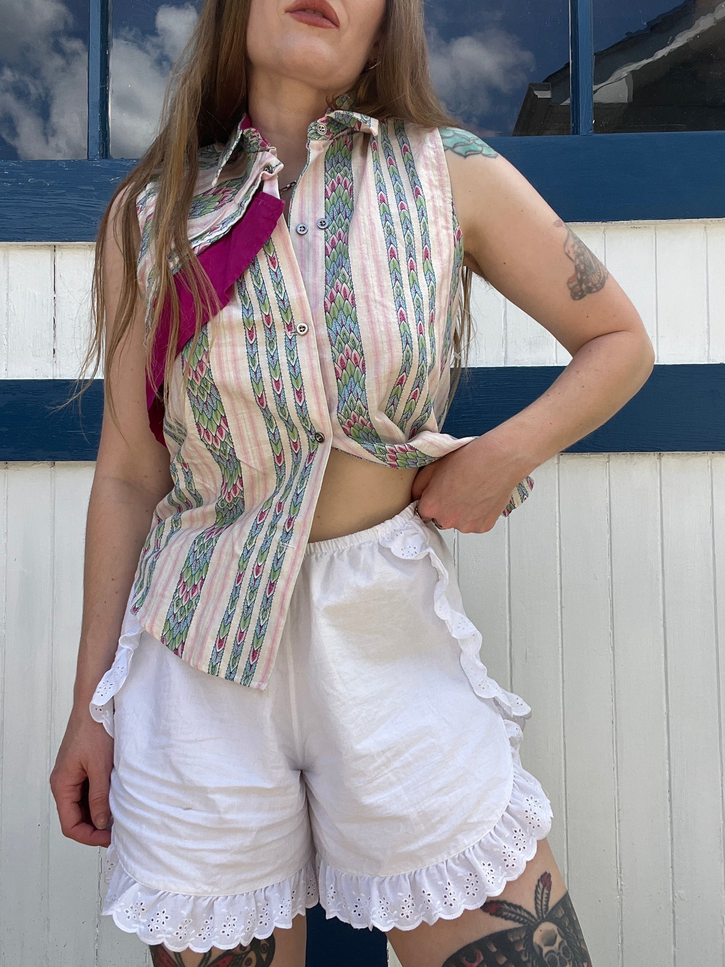 Vintage 1980s Short Sleeve Pink Western Wear Top