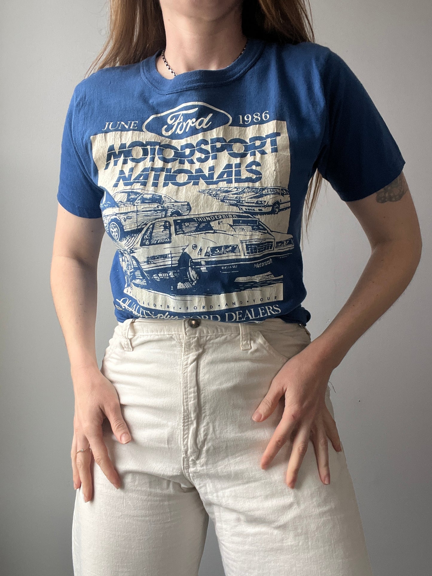 1980s Ford Cobalt Blue Shirt S/M