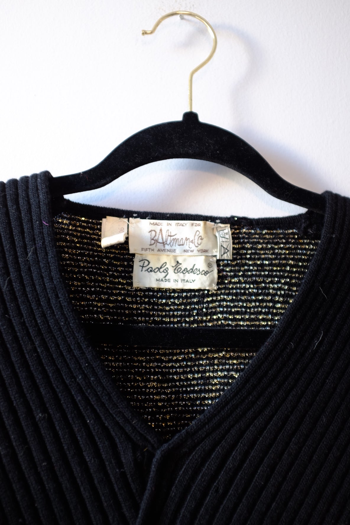 1970s Soaring Bird Semi Cropped Knit Sweater