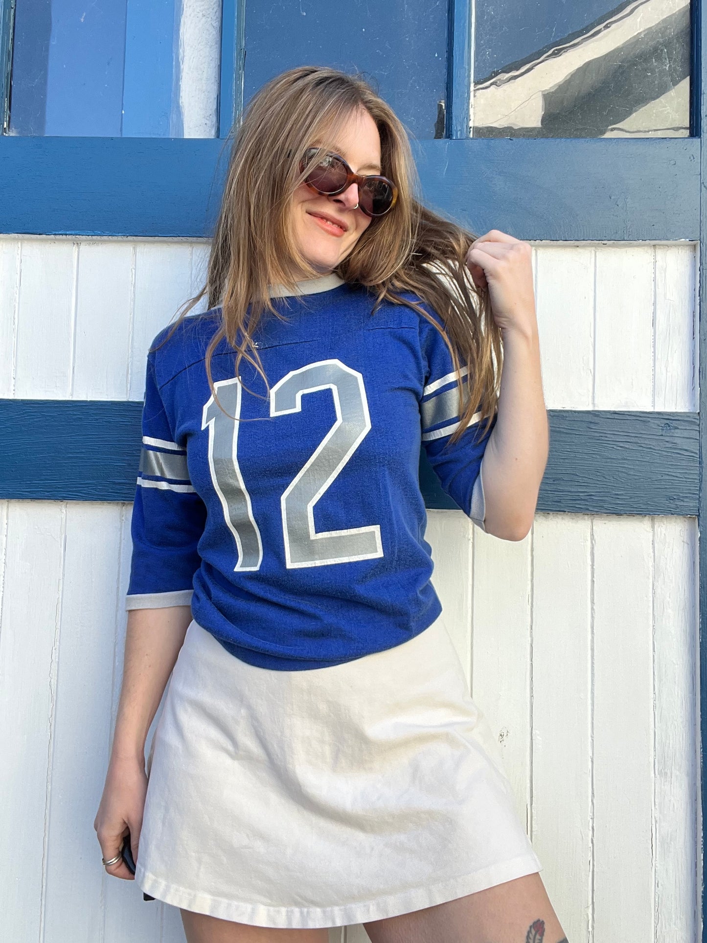 1970s Blue Number 12 Tee S/M