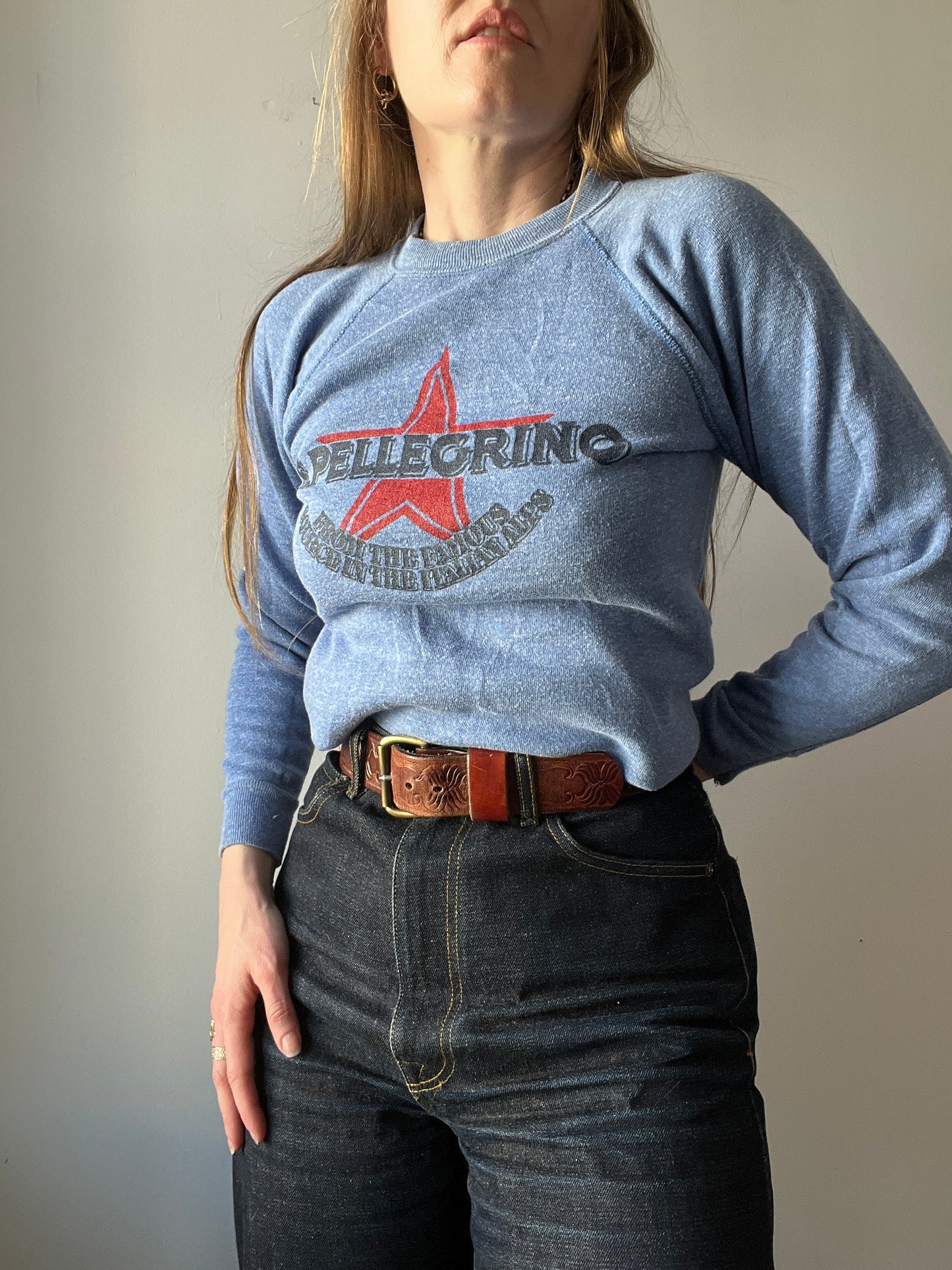 1970s San Pellegrino Sweat Shirt M