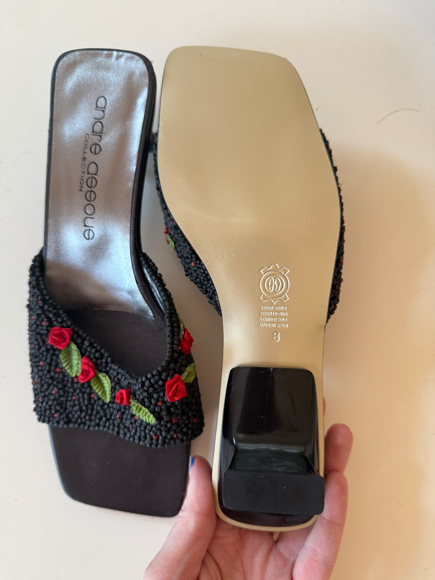 Rose Appliqué Heels