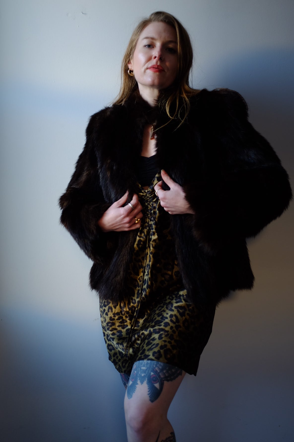 1950s Authentic Mink Fur Coat M