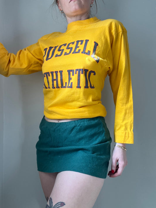 Vintage Yellow Varsity Russell Rugby