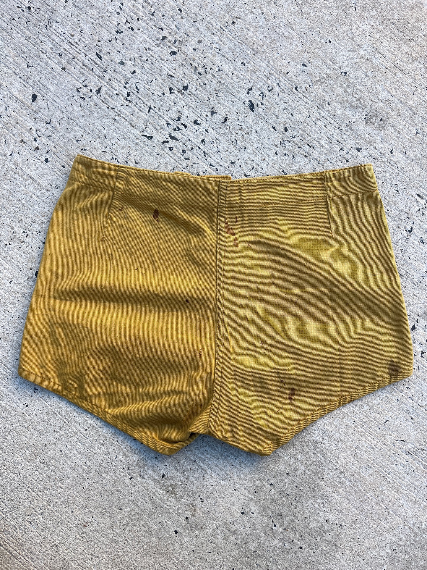 1940s Mustard Athletic Shorts 28”