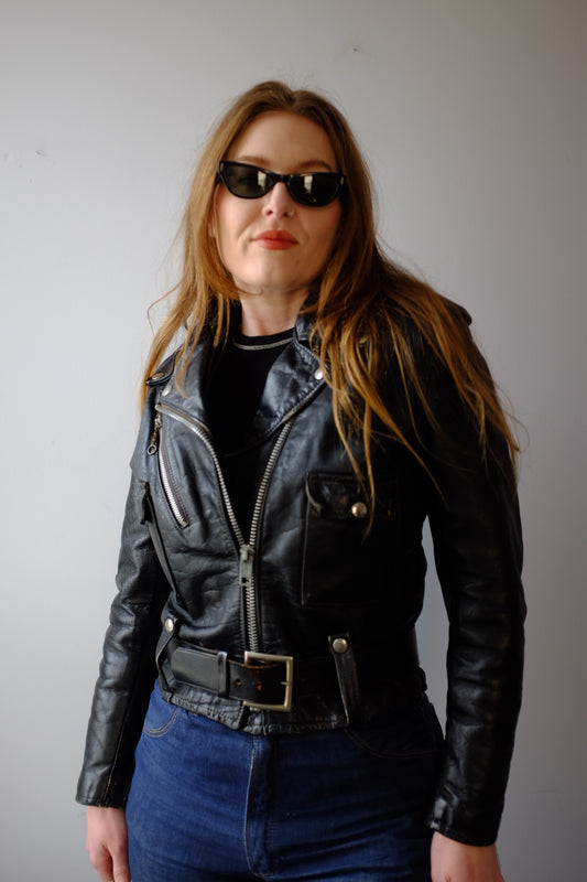 1960’s 1970’s Harley Davidson Cycle Queen Leather Jacket S