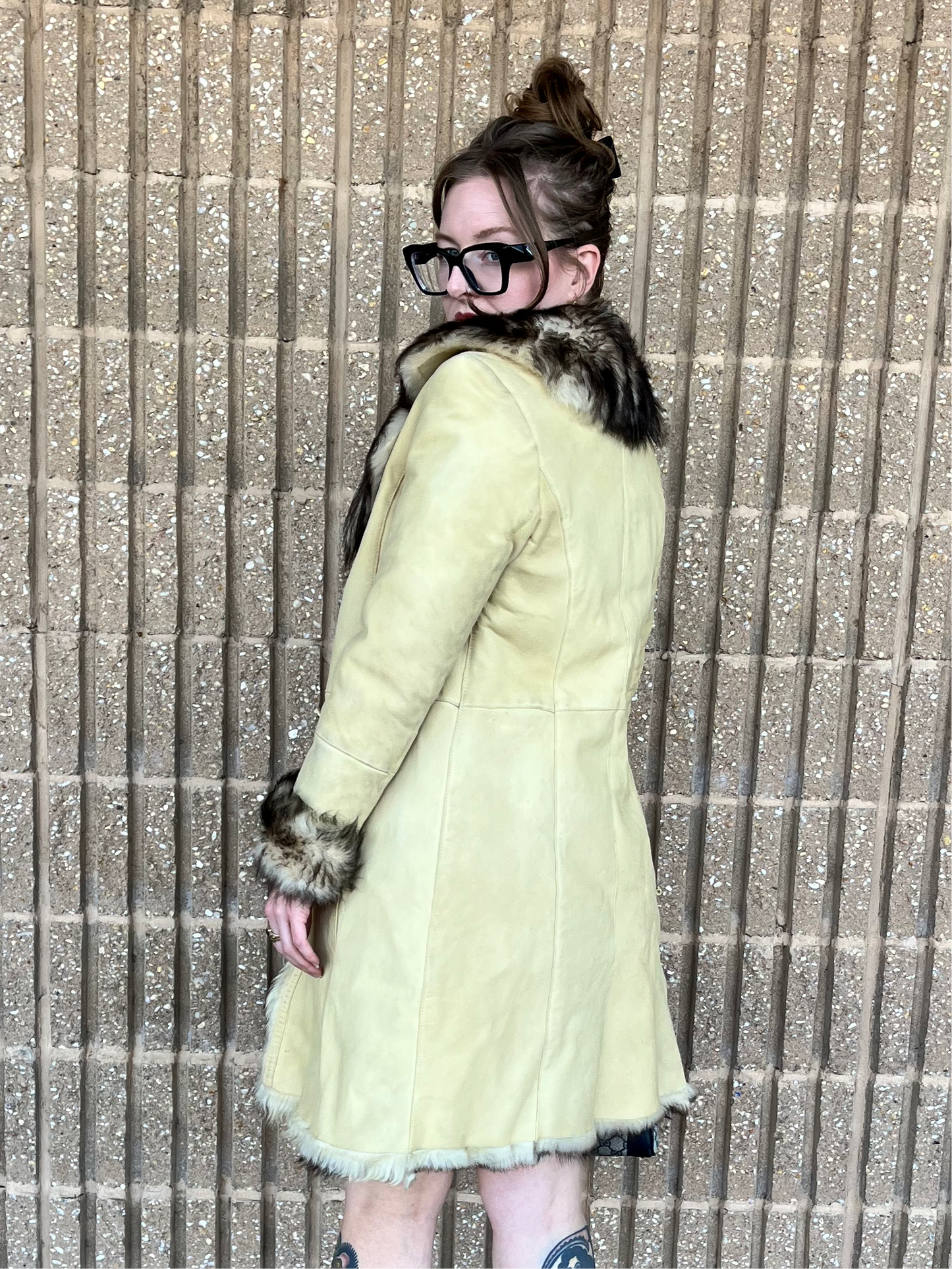 Vintage Suede and Shearling Coat