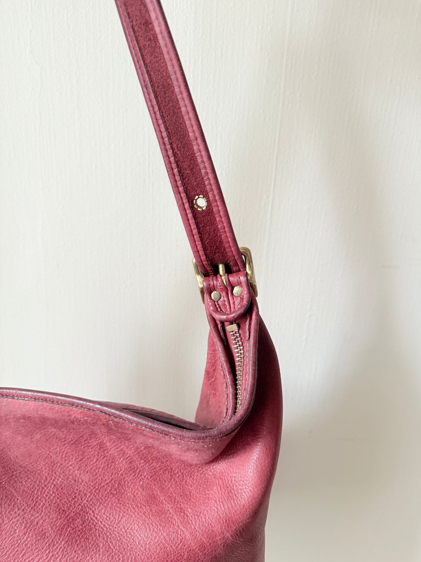 Vintage Duffle Feed Sac XL Coach Bag Red