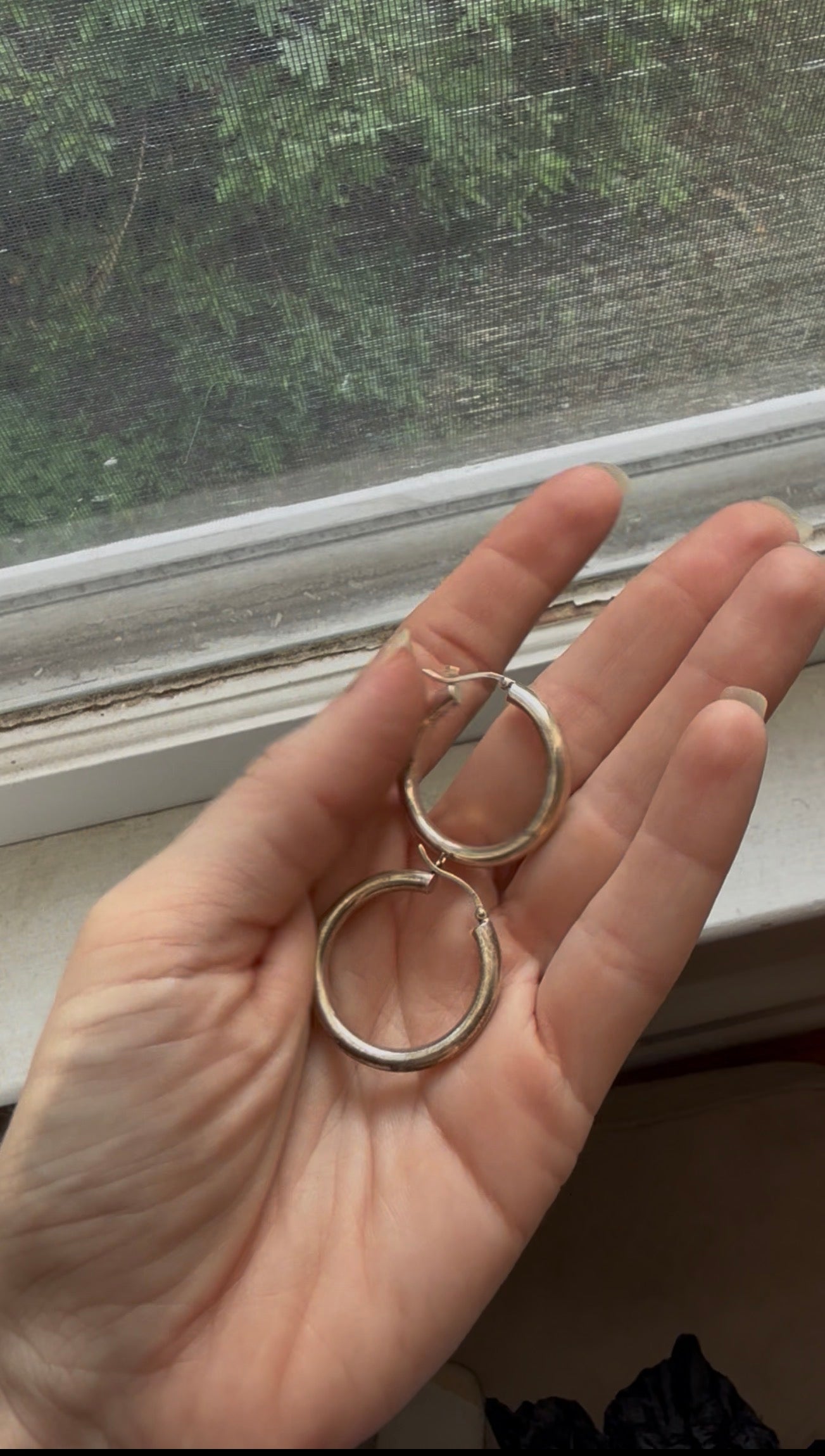 925 Silver Hoops with Clasp