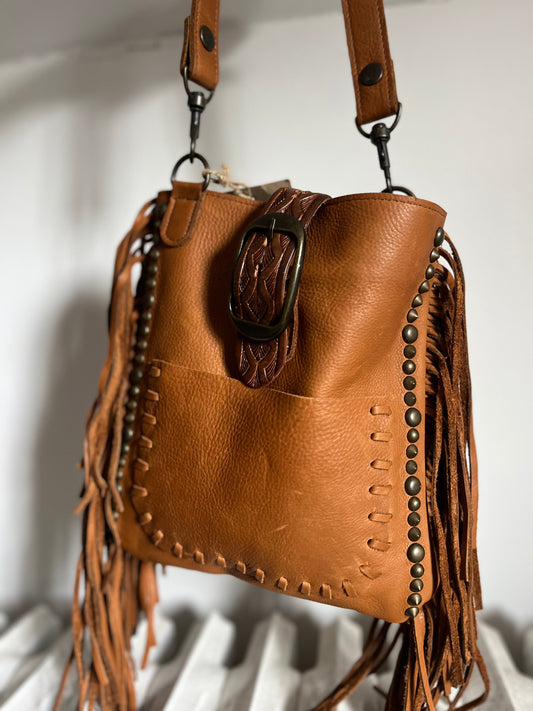 Suede and Fringe McFadin Purse