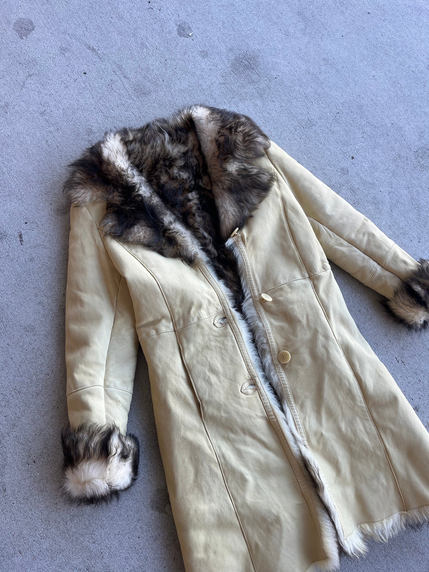 Vintage Suede and Shearling Coat