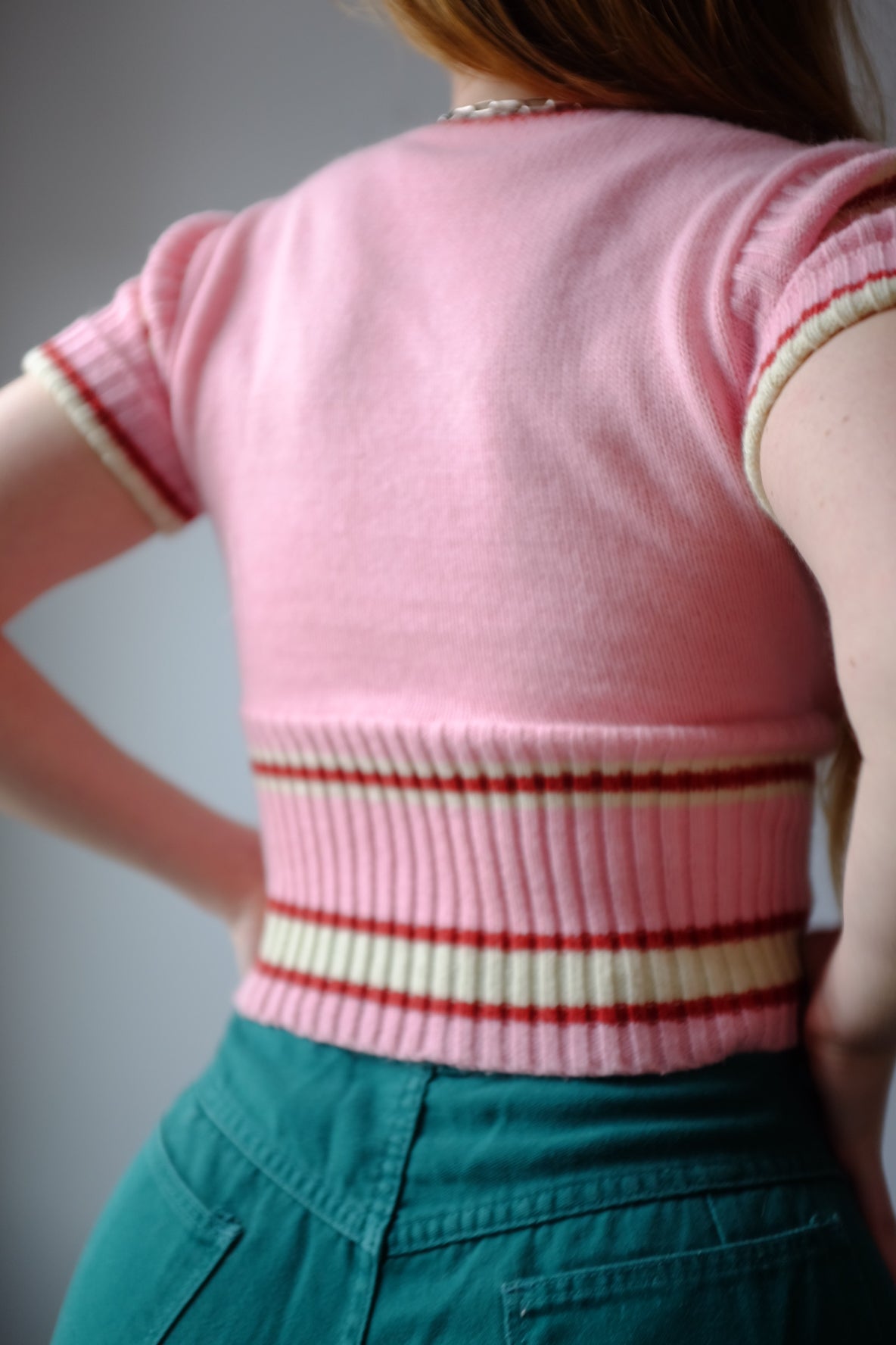 1970’s Pink Cropped Sweater S