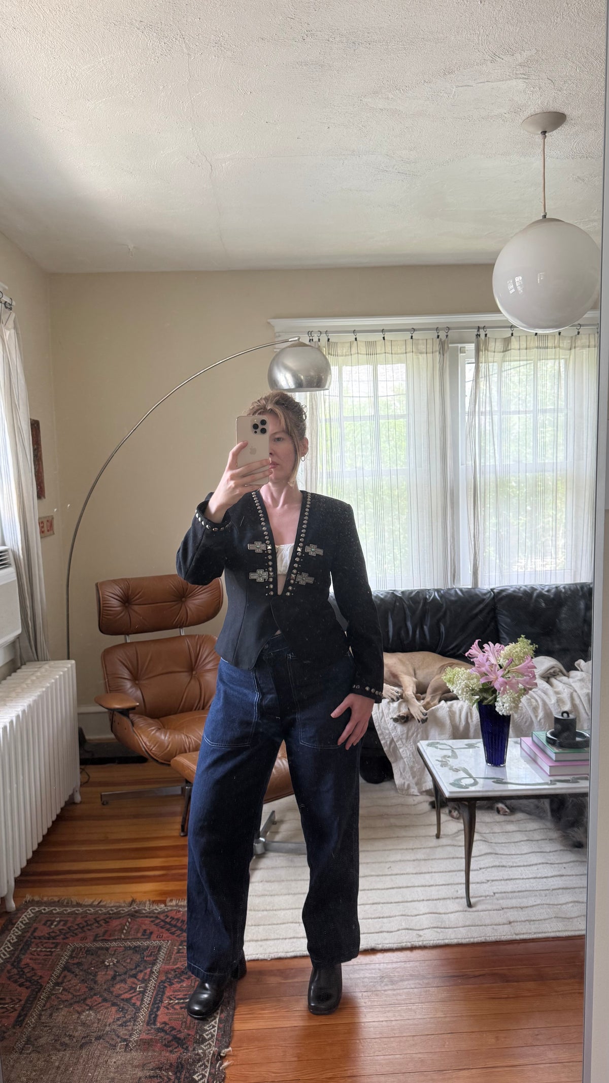 Double D Ranch Wool Fitted Jacket with Stud Detailing XS/S