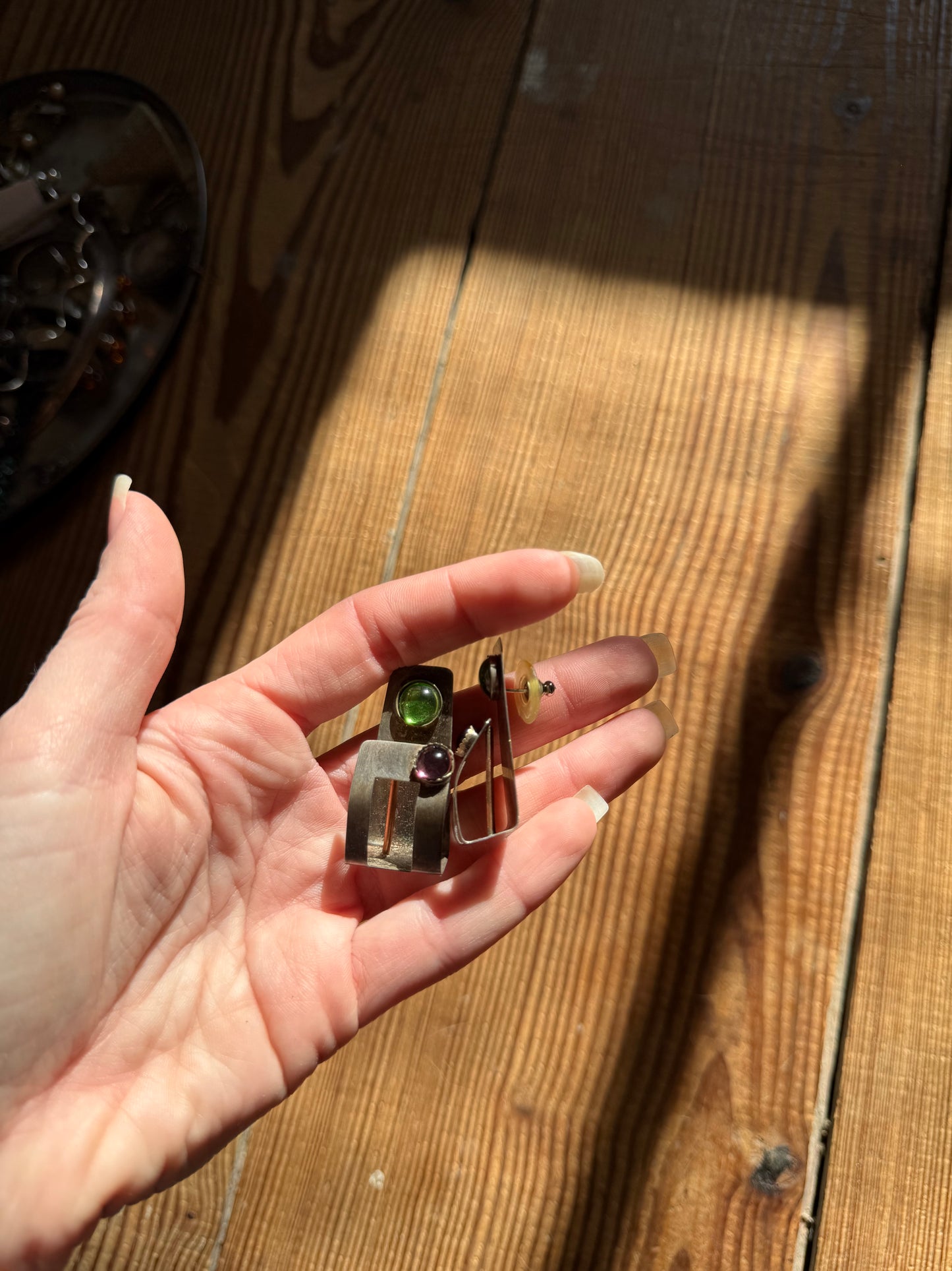 925 Sterling Silver Made by Hand Funky Earrings