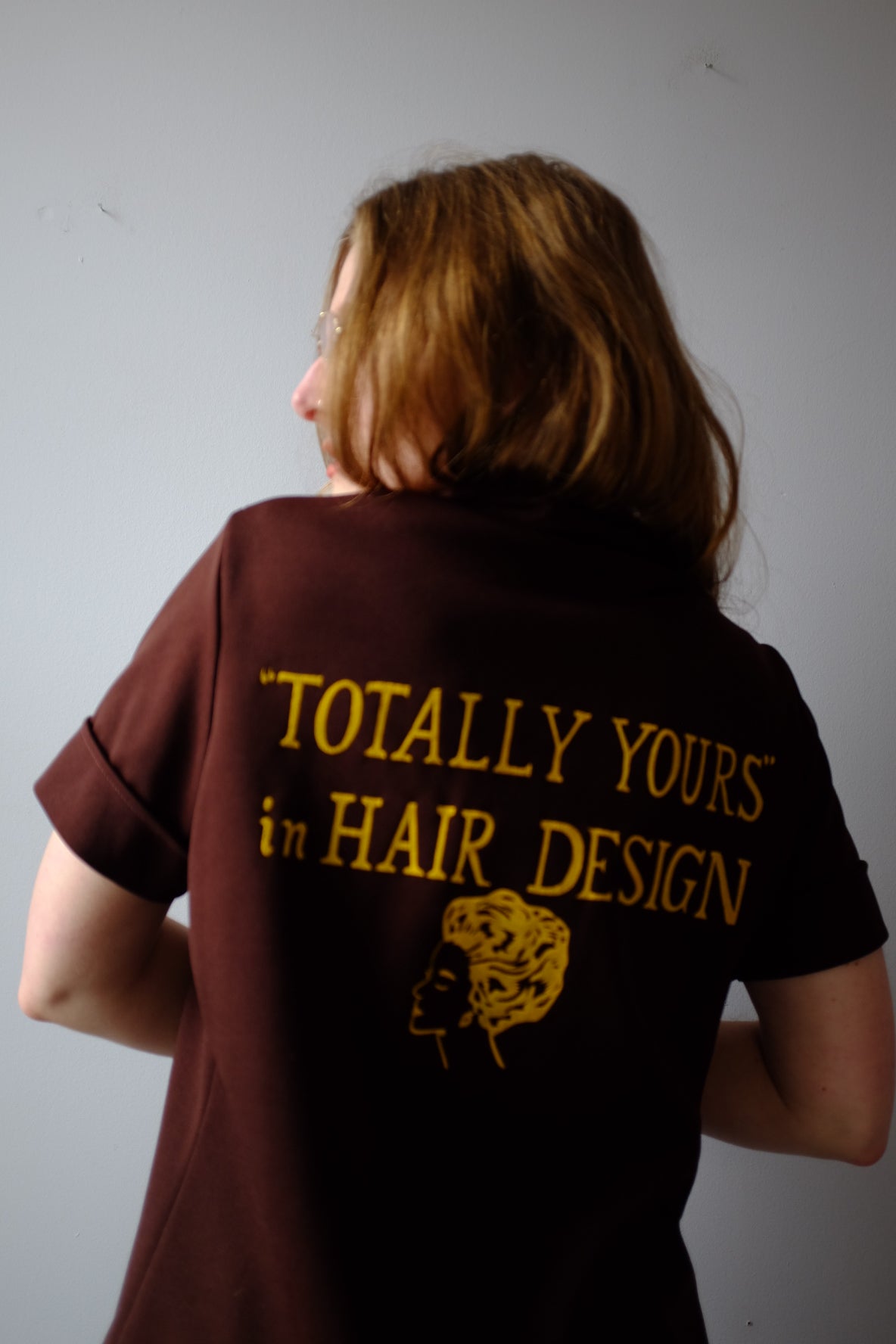 1970’s Button Up Hair Design Top S/M