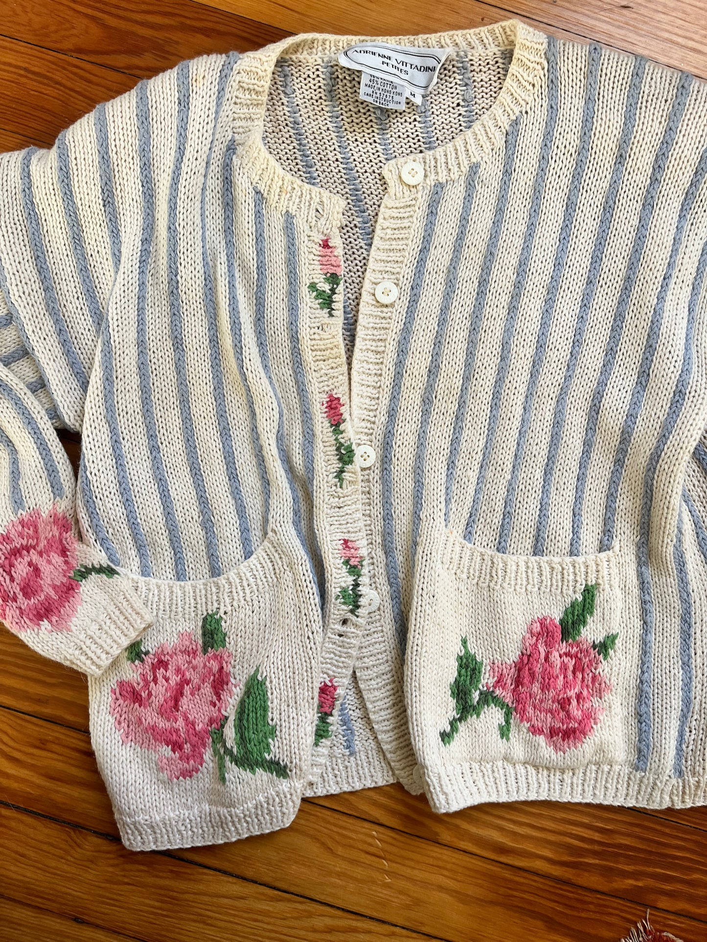 Perfect Vintage Knit Rose Sweater