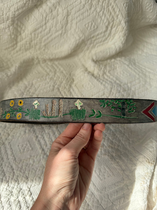 1970s Mushroom Leather Belt