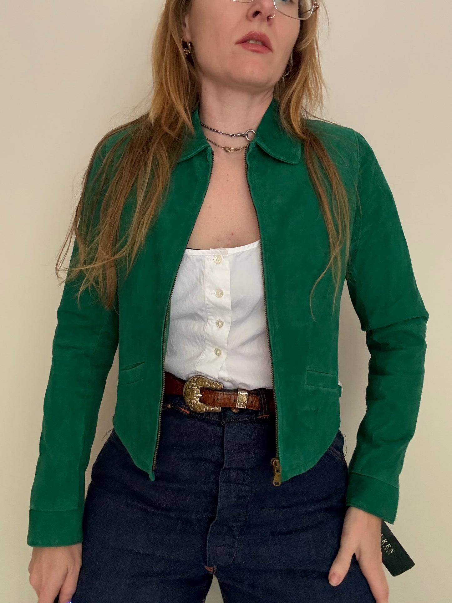 NWT Suede Green Ralph Lauren Jacket