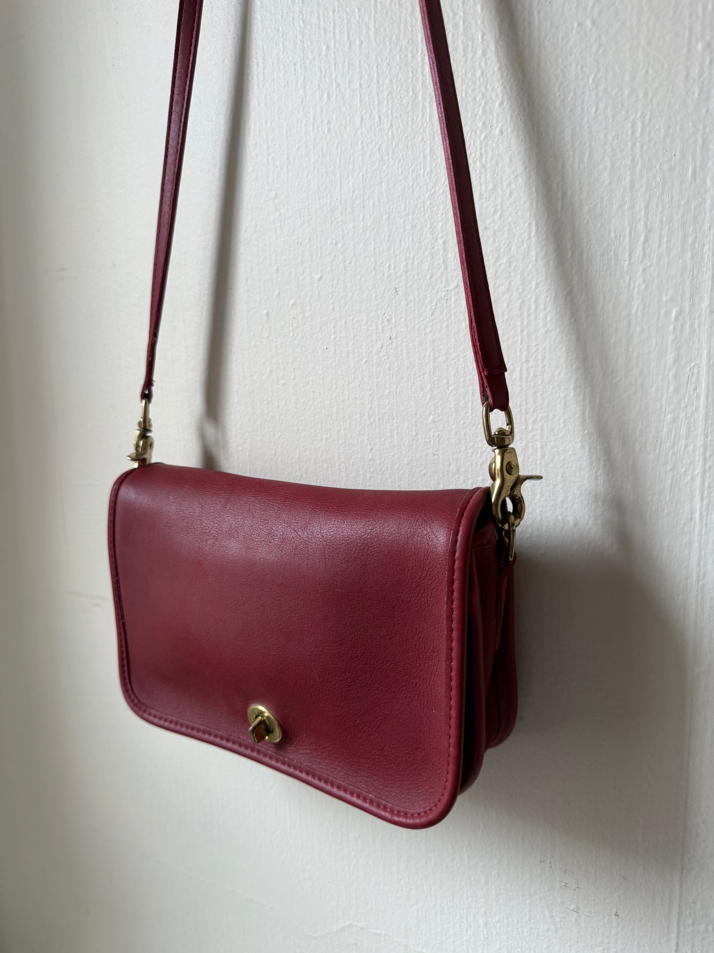 Made in USA Red Convertible Clutch Coach Bag