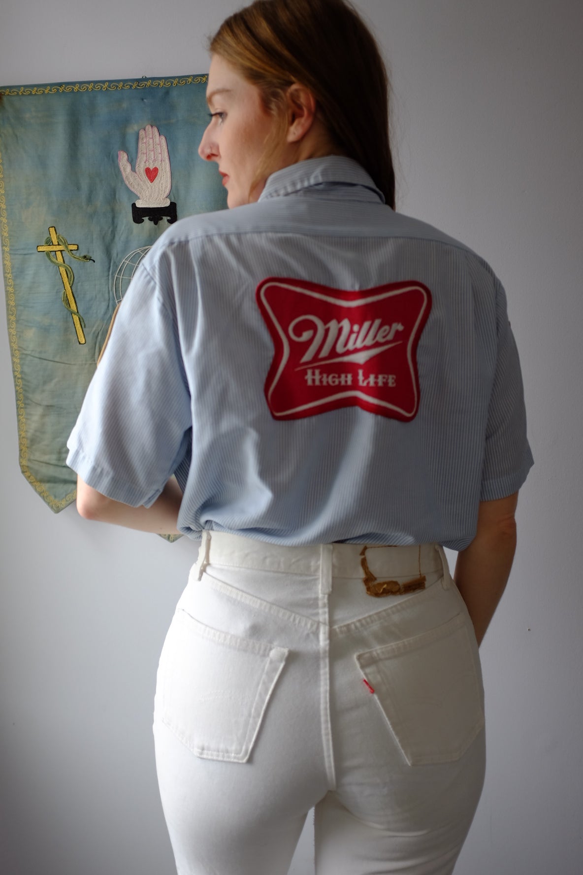 1970s Miller Beer Button Up L