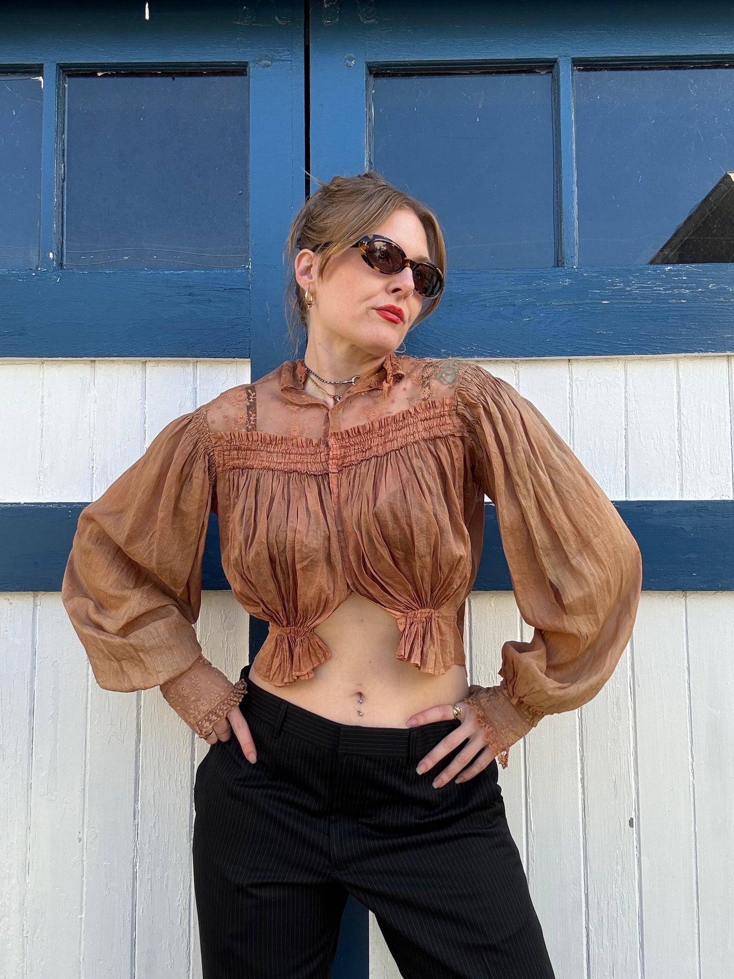 Victorian Era Corset Cover Lace Top As Is