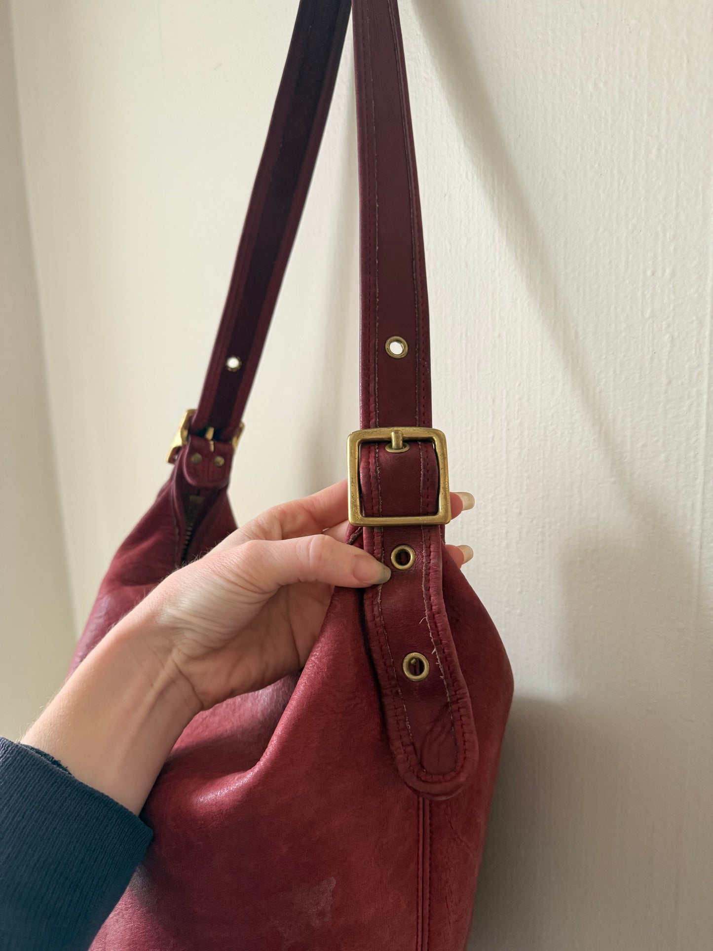 Vintage Duffle Feed Sac XL Coach Bag Red