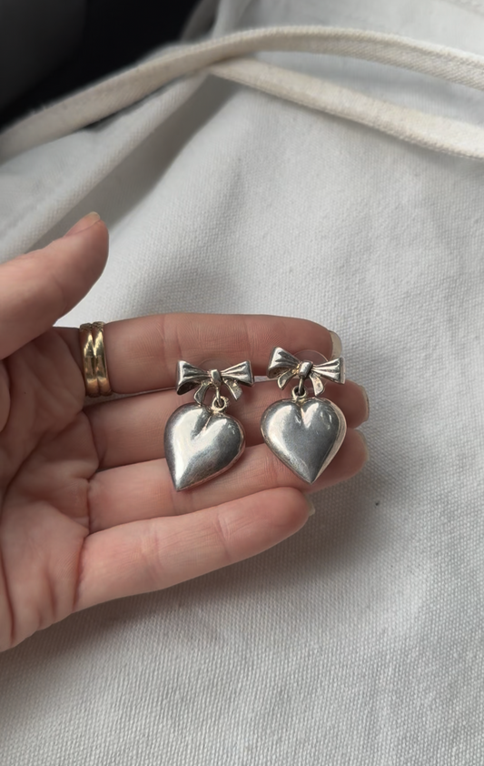 Heart & Bow Earrings