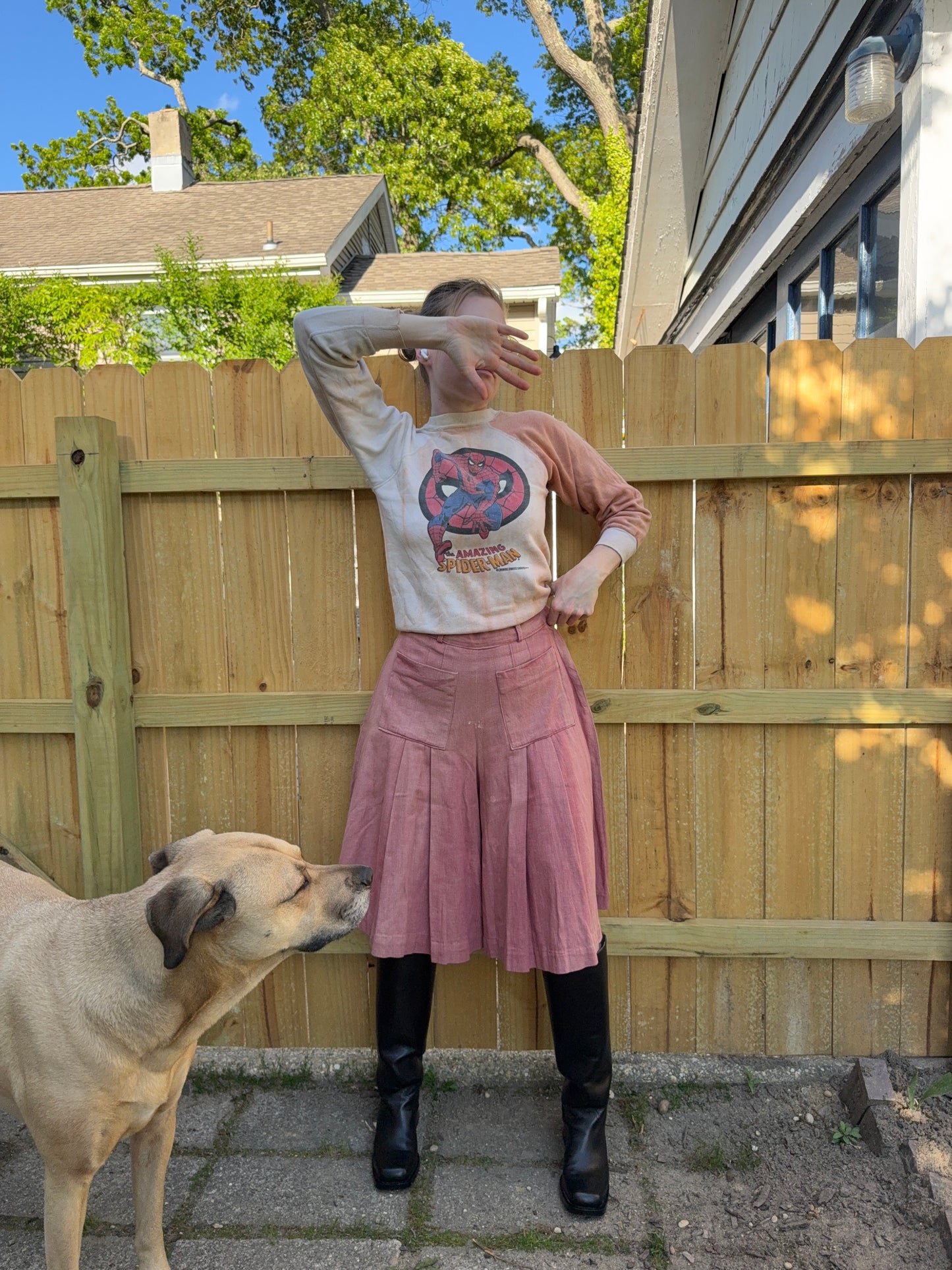 1930s/1940s Peachy Cotton Side Button Culottes
