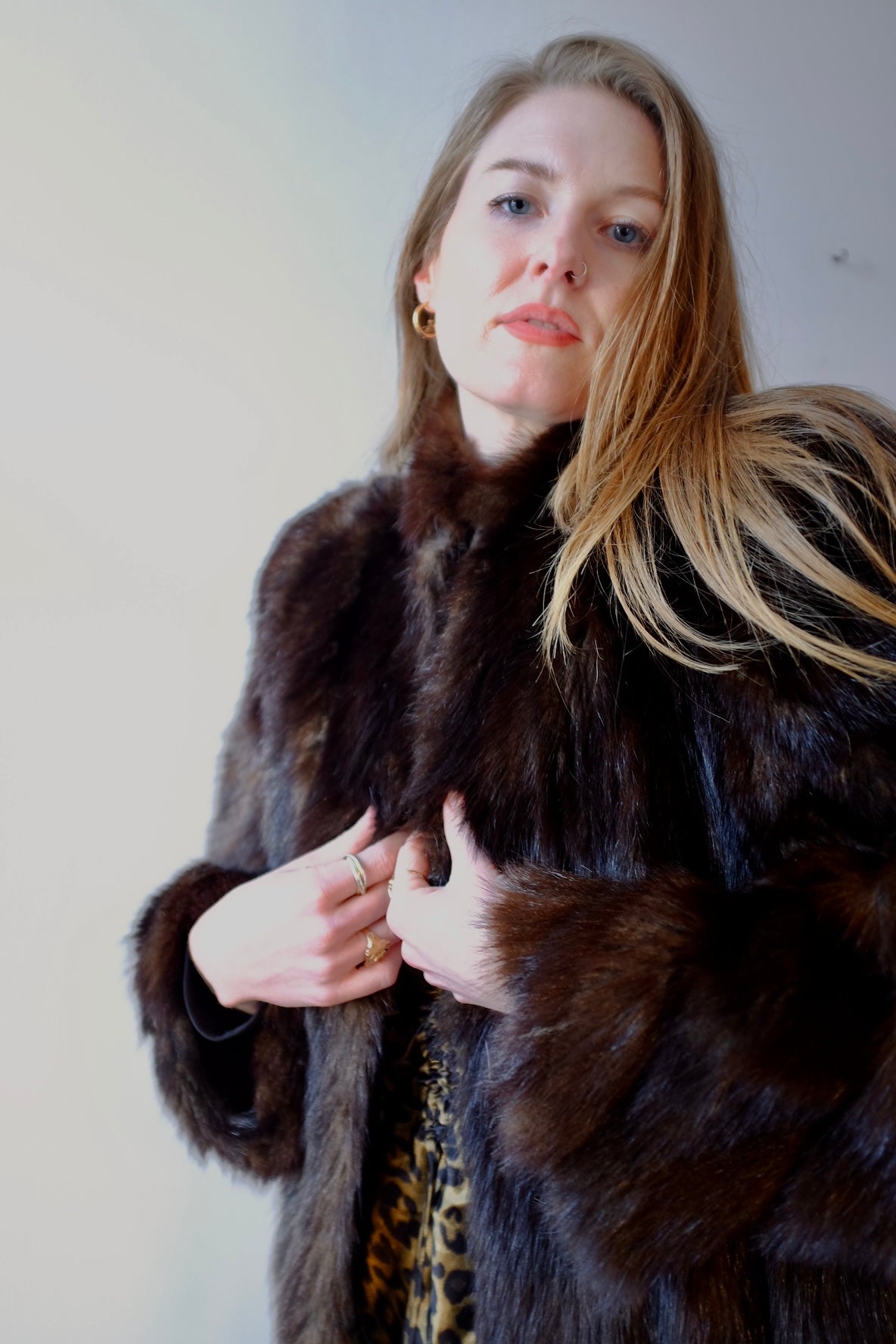 1950s Authentic Mink Fur Coat M