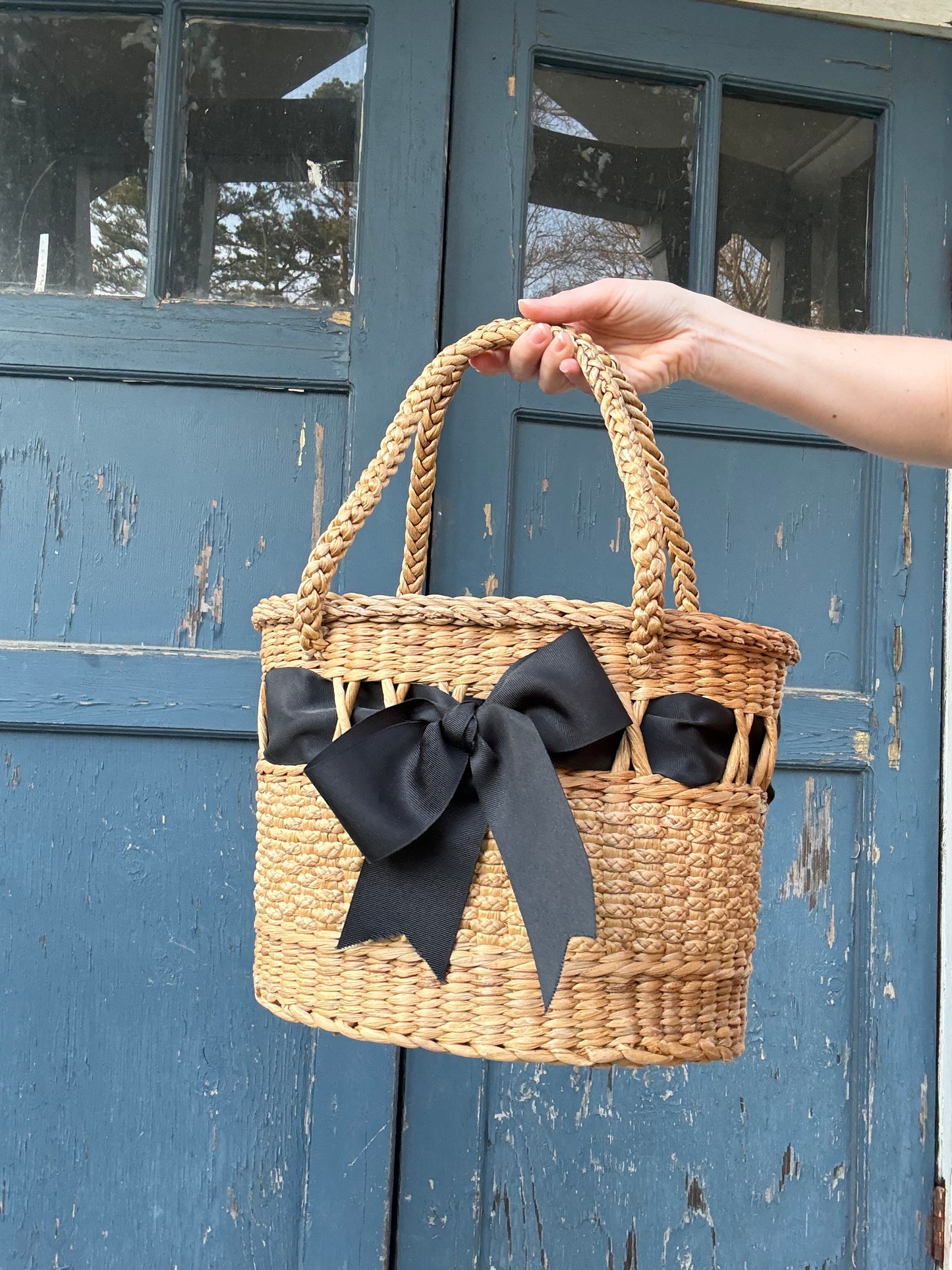 Jane Birkin Style Vintage Basket Purse