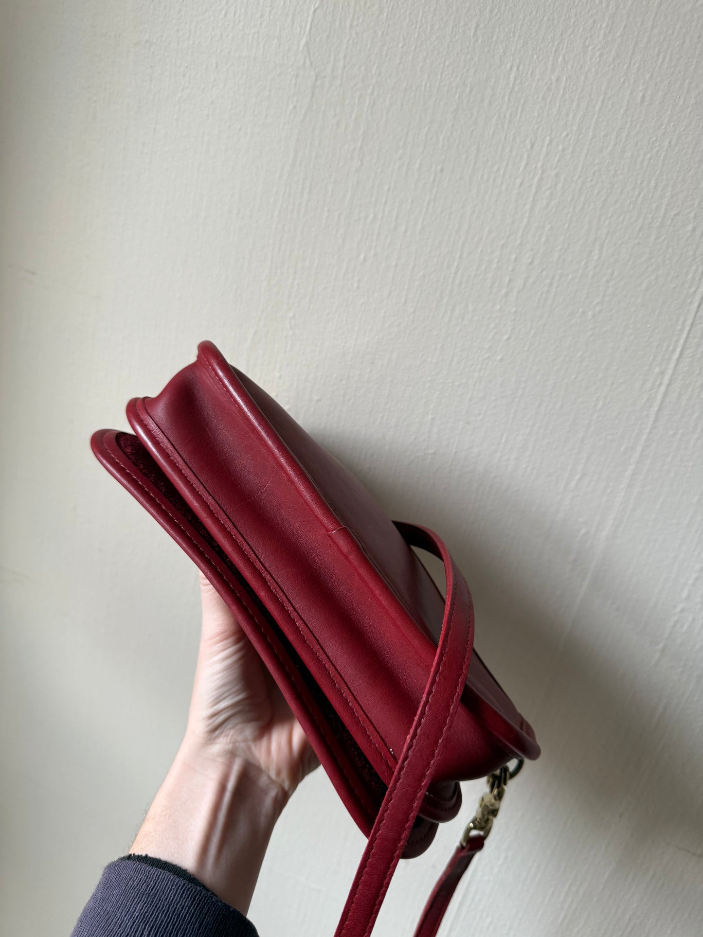 Made in USA Red Convertible Clutch Coach Bag