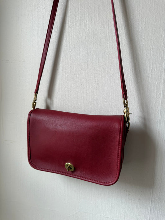 Made in USA Red Convertible Clutch Coach Bag