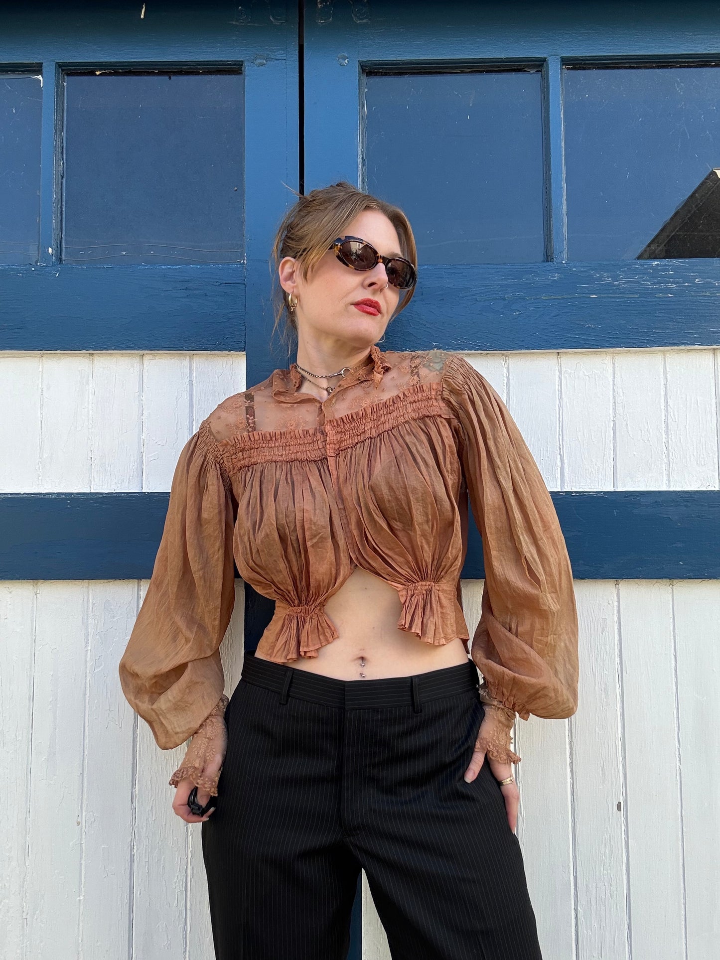 Victorian Era Corset Cover Lace Top As Is