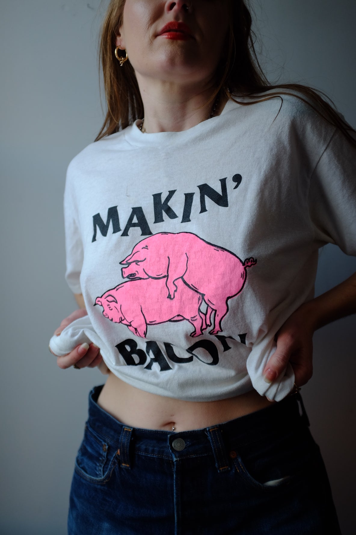 1980s Makin Bacon Tee M