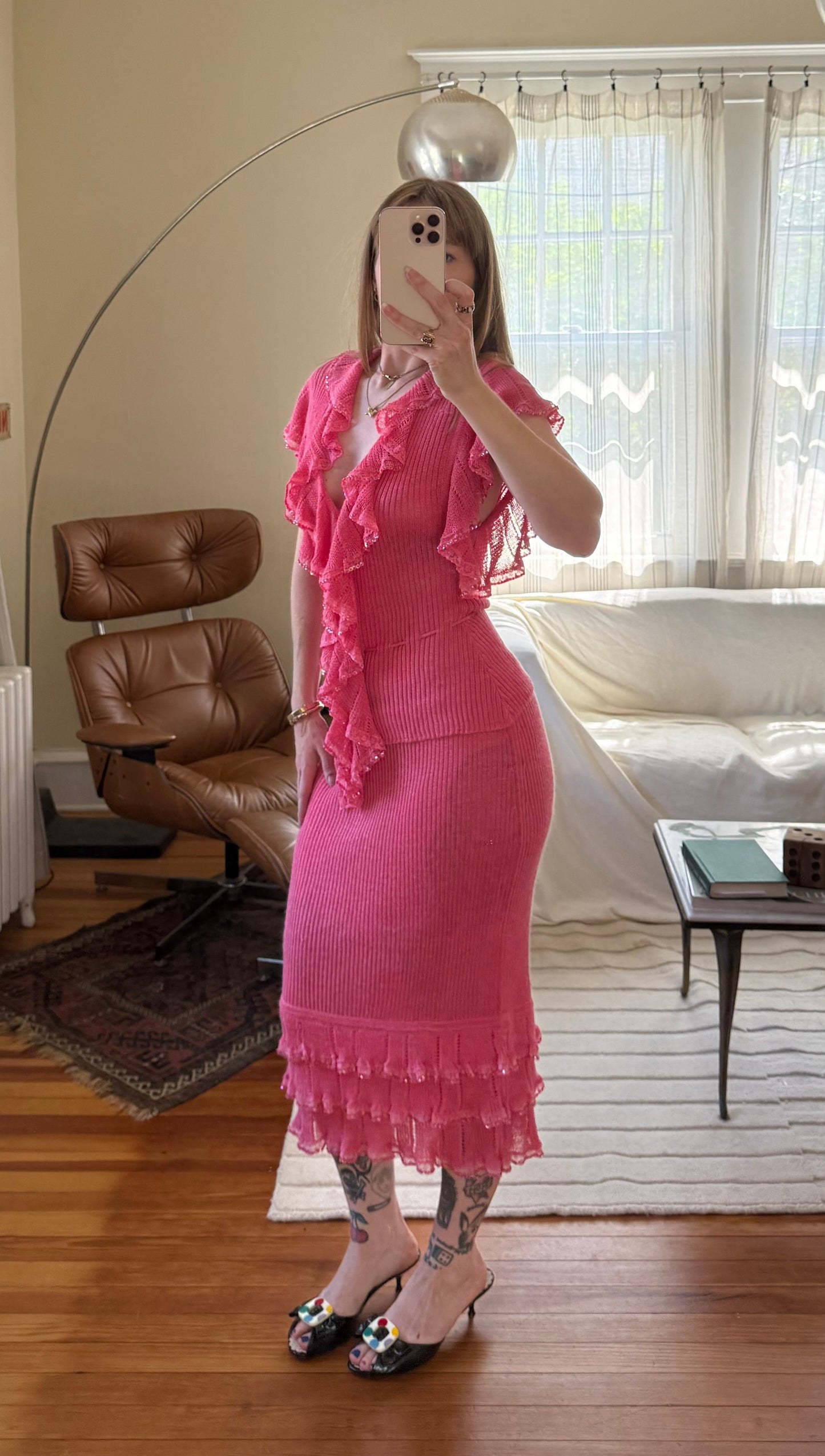 1990s Betsey Johnson 2 Piece Pink Set M/L