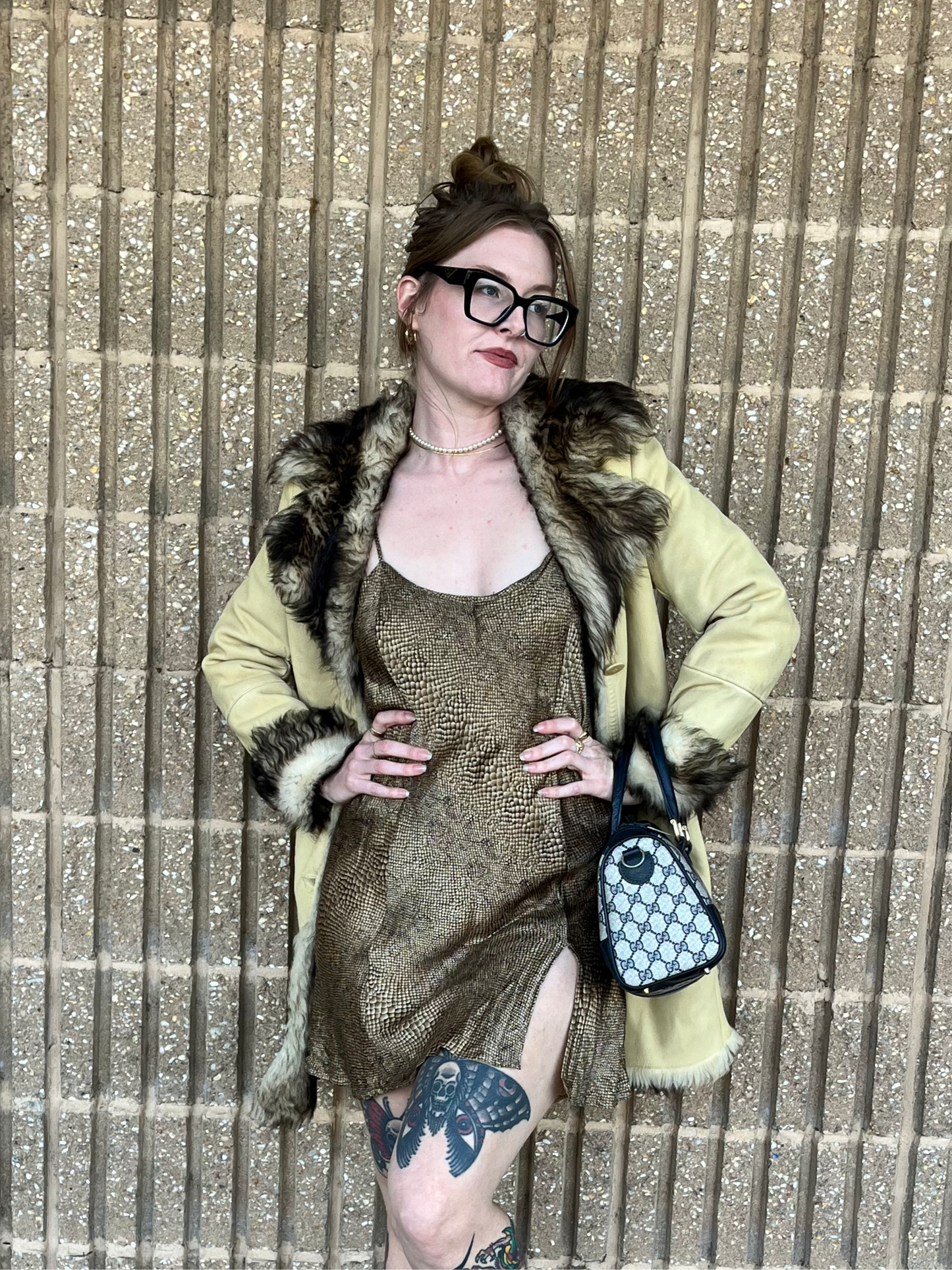 Vintage Suede and Shearling Coat