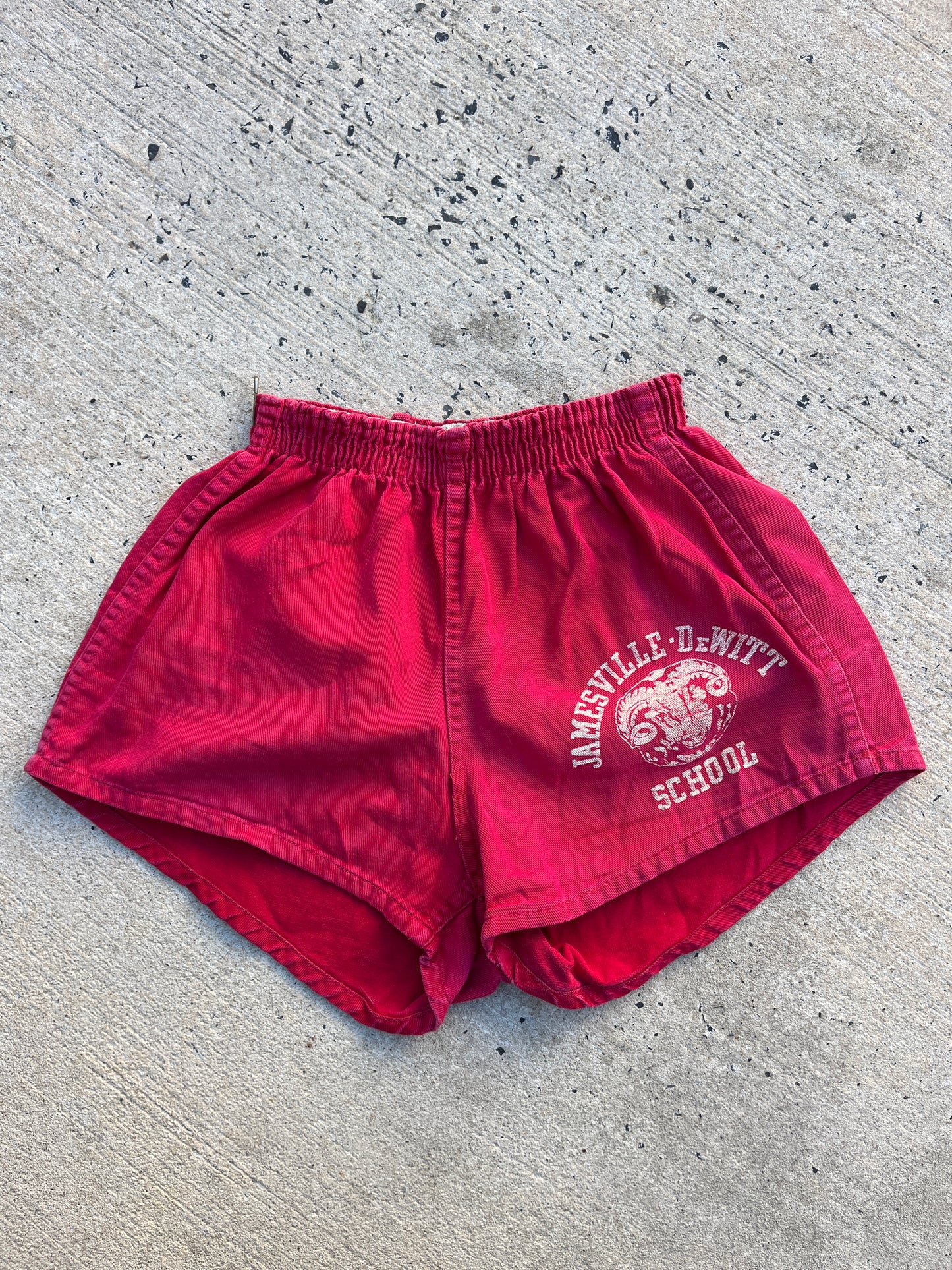 1950s Red Janesville DeWitt School Champion Gym Shorts S