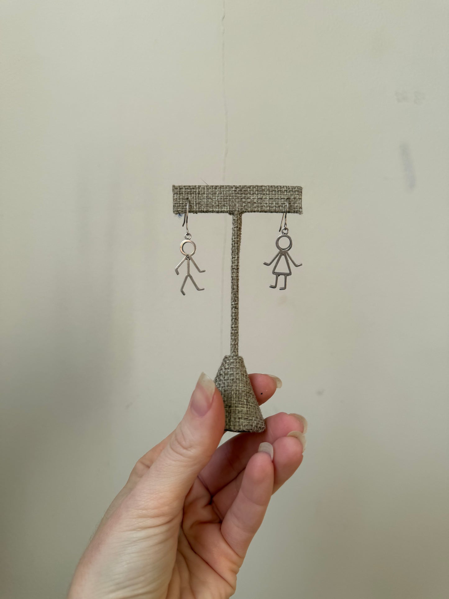 925 Silver Stick People Earrings