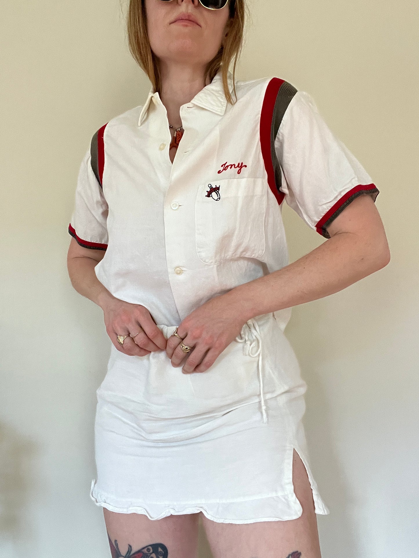 Vintage 1950s 1960s Bowling Tee Losurdo's Fruit Chainstitched