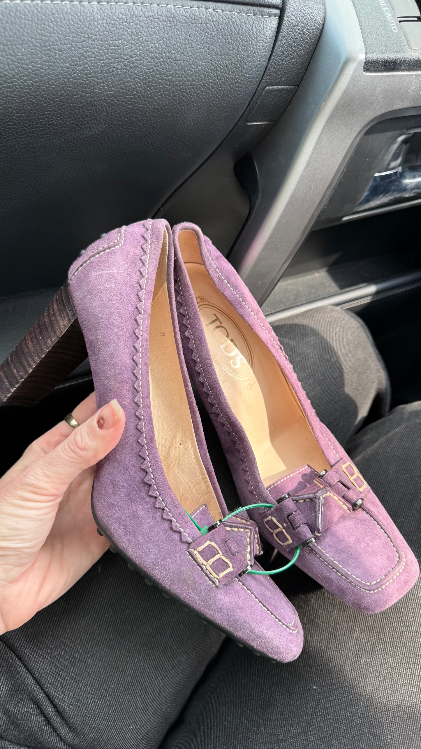 Tod’s Purple Suede Pumps