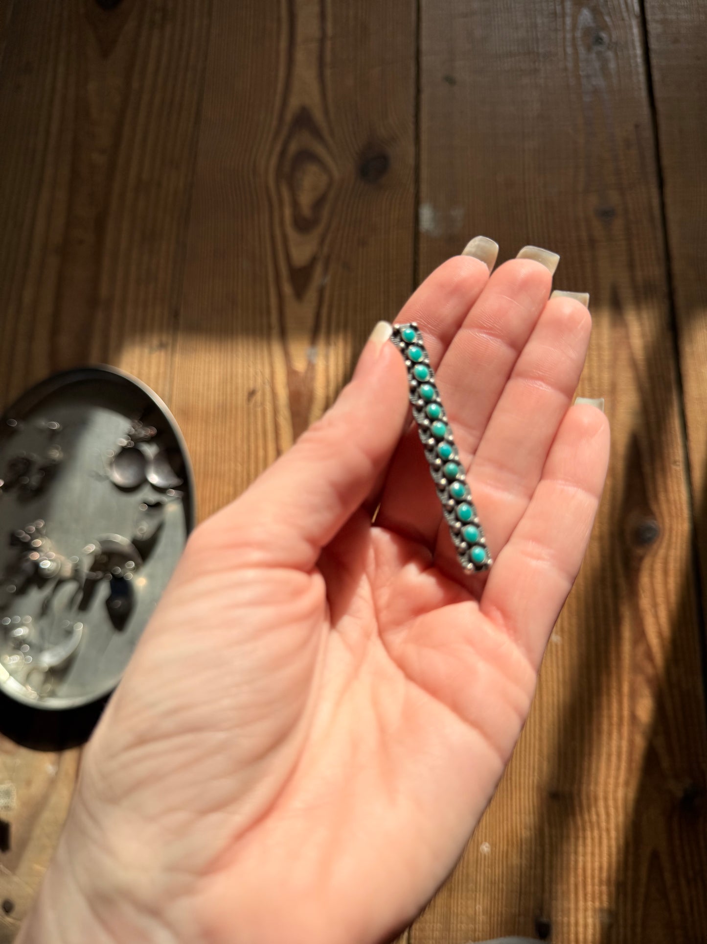 925 Silver Zuni Snake Eye Brooch or Pendant