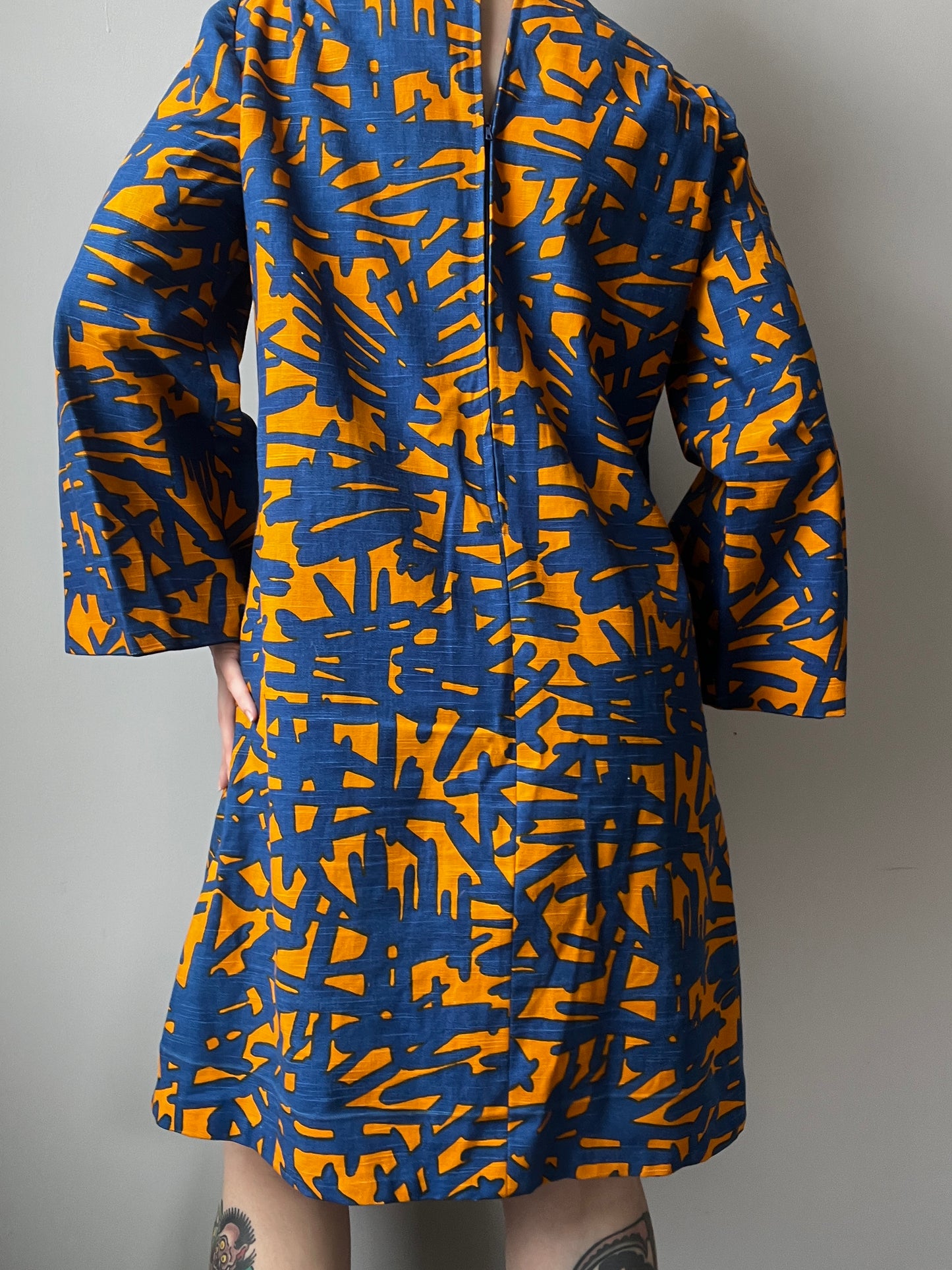 Barkcloth 1970s Insane Dress