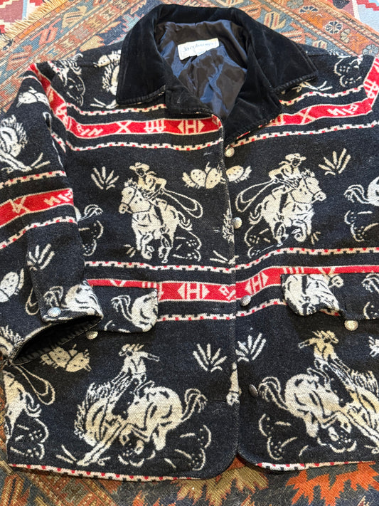 Vintage Wool Horse Western Jacket