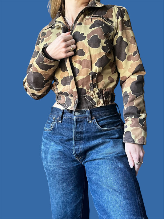 Vintage 1980s Cropped Camo