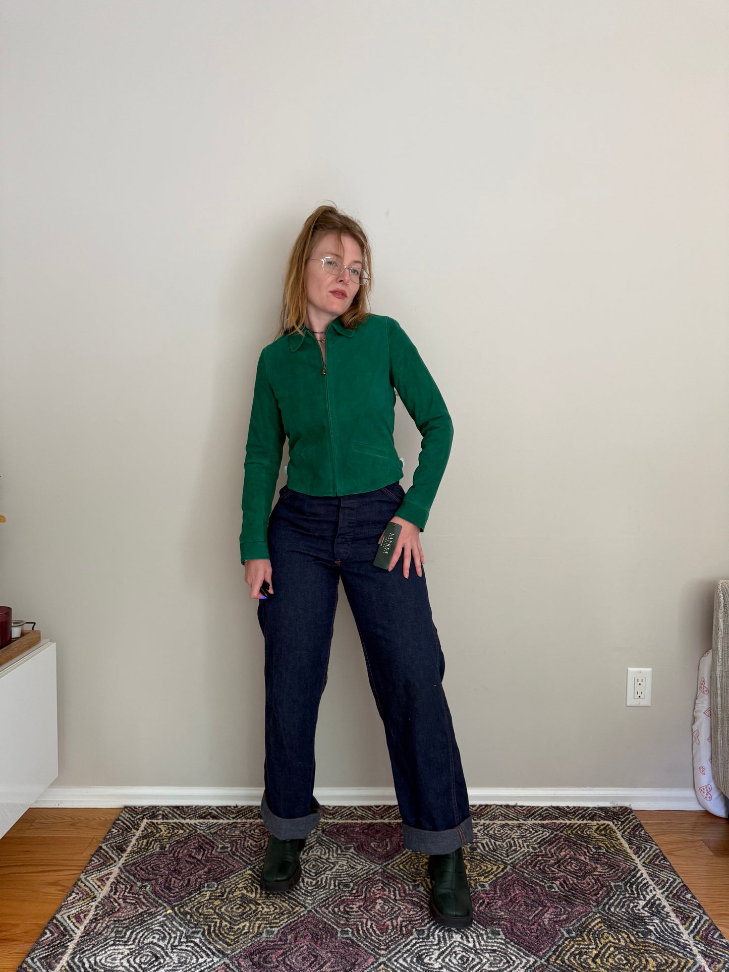 NWT Suede Green Ralph Lauren Jacket