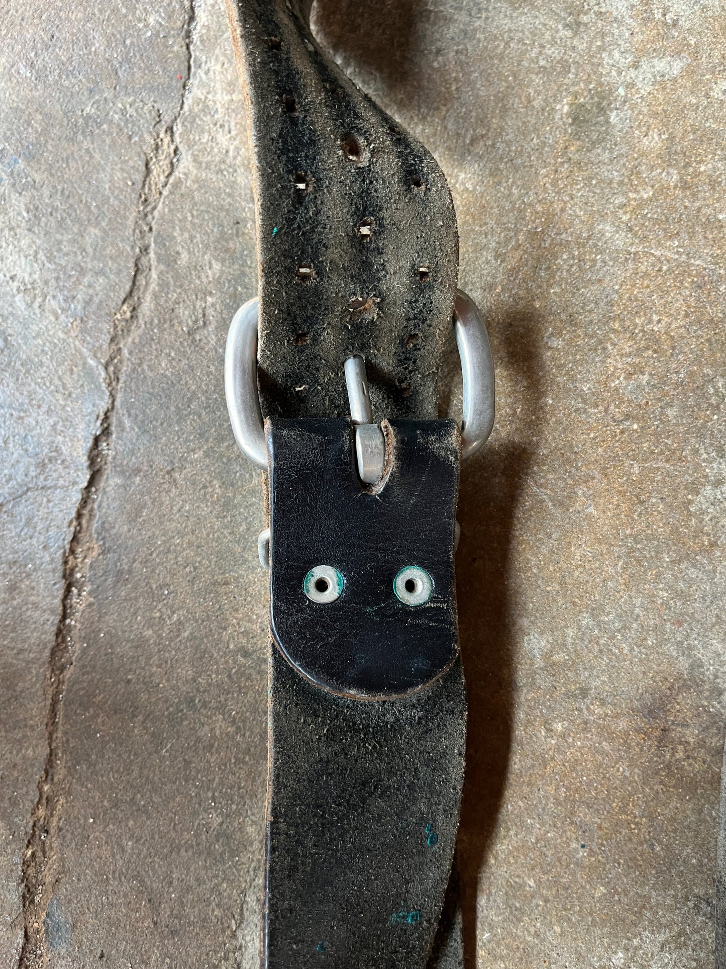 Vintage Leather Punk Studded Black Belt